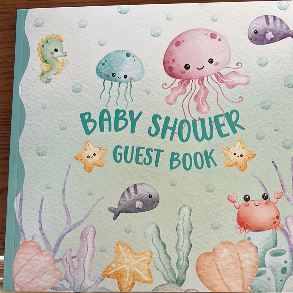 Underwater Adventure Baby Shower Guest Book-new